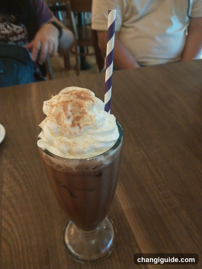 Iced Chocolate Milkshake with Whipped Cream