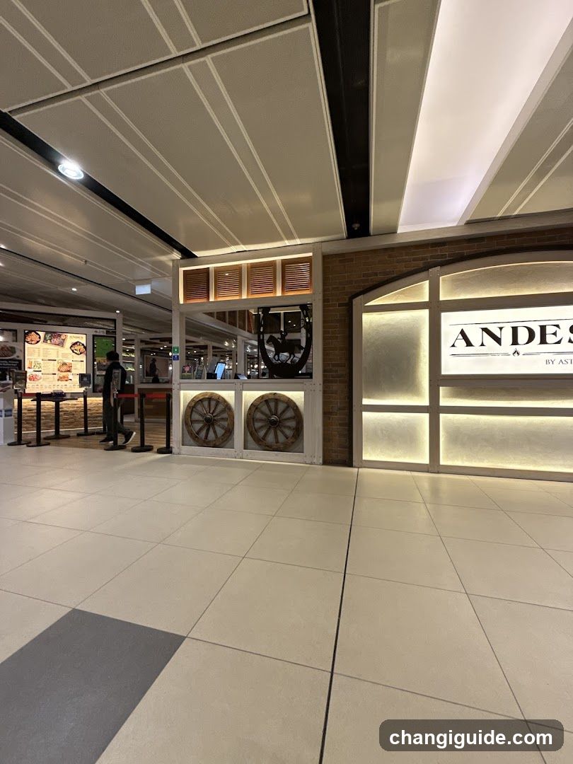 Interior of a shopping mall or food court area