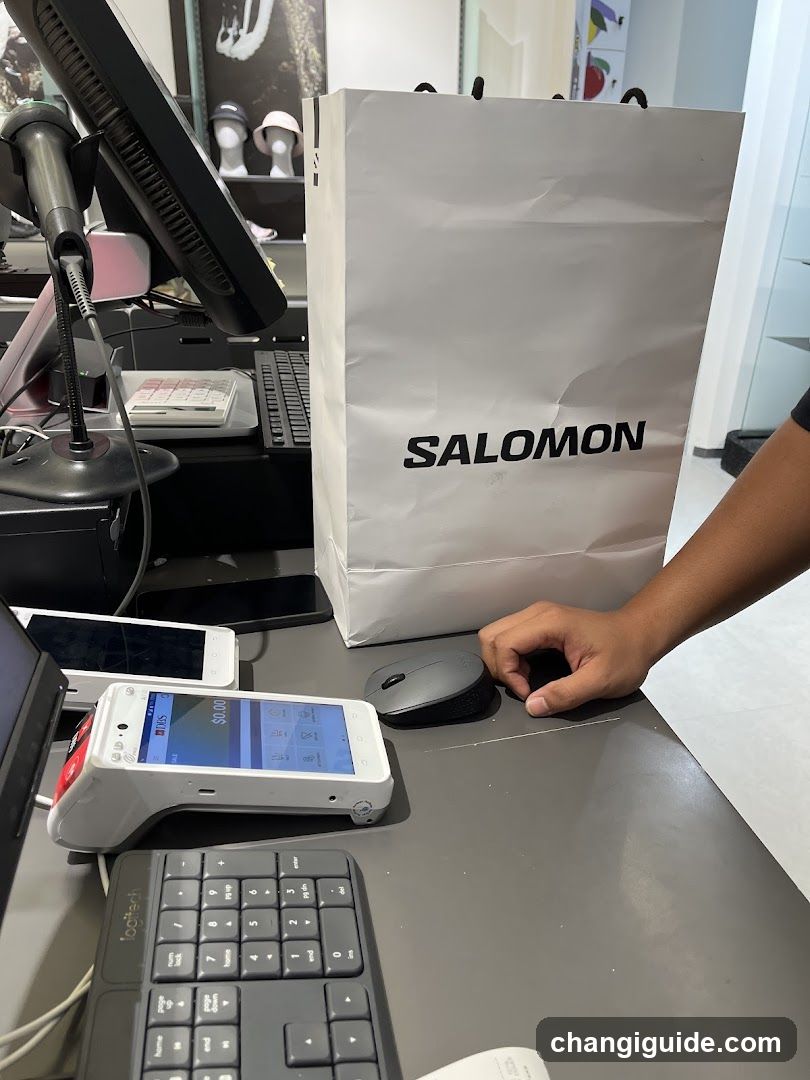 Salomon Shopping Bag at Checkout