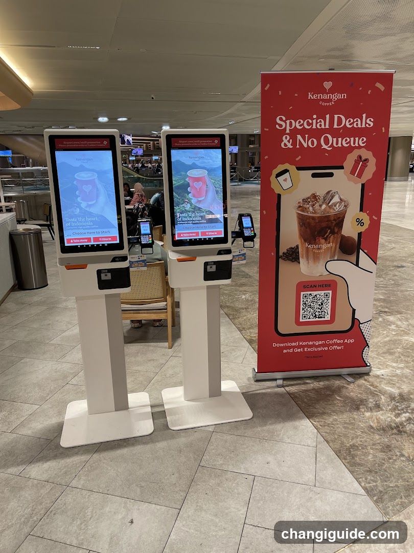 Kenangan Coffee Self-Service Kiosk and Promotion Stand