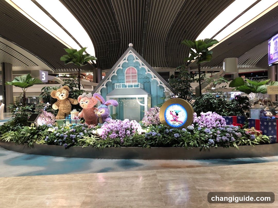 Disney Character Display at Airport Terminal