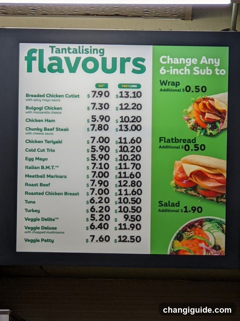 Tantalising Flavours Menu Board