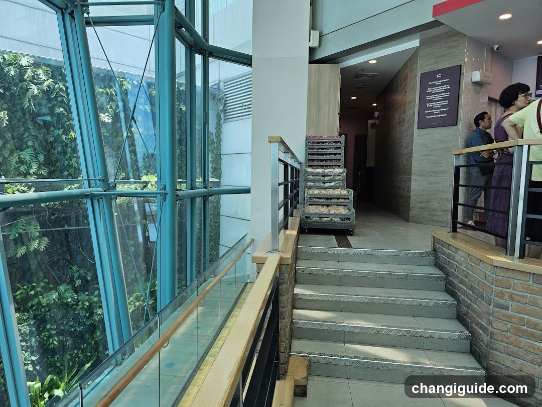 Interior Staircase with Greenery View