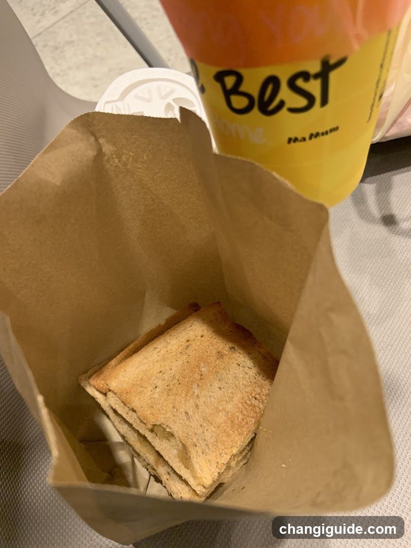 Sandwich and Drink in Paper Bag