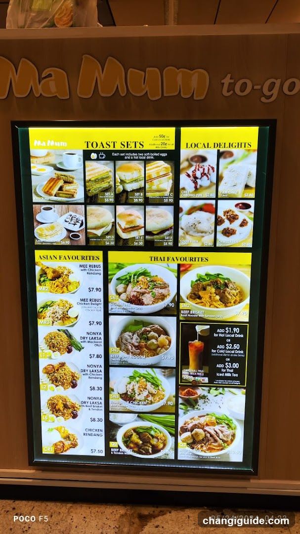 Ma Mum to-go Menu Board