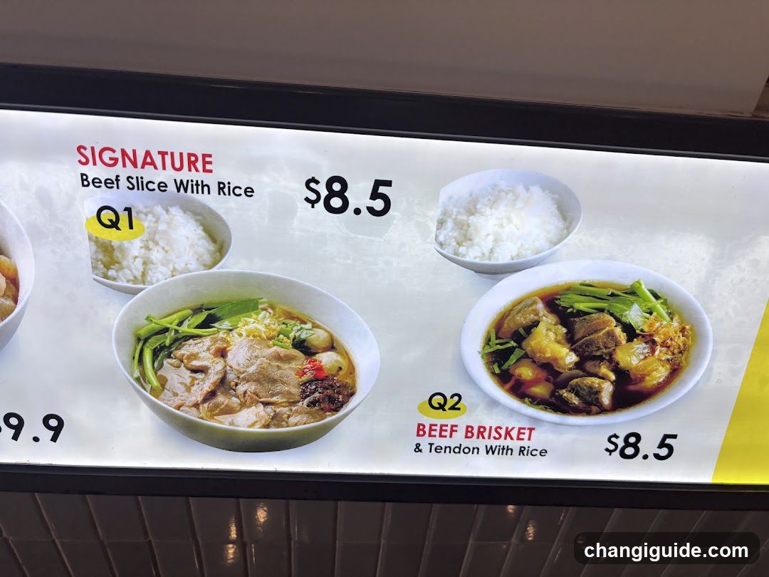 Beef Noodle Soup Menu Board