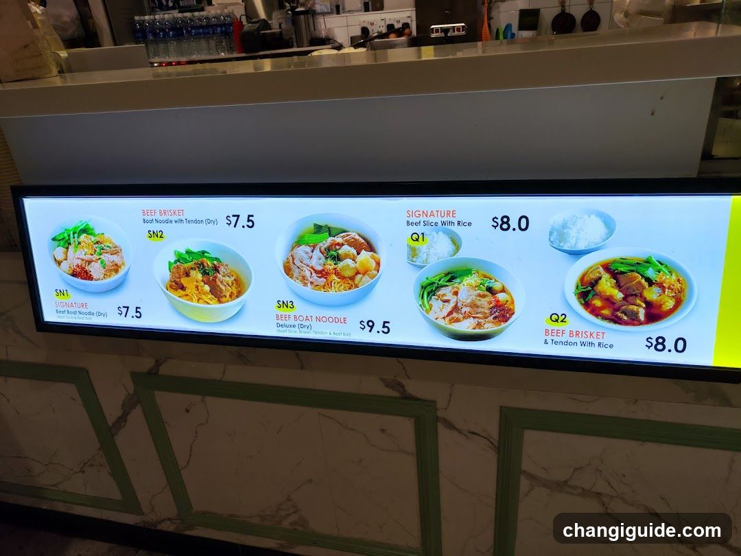 Beef Noodle Menu Board