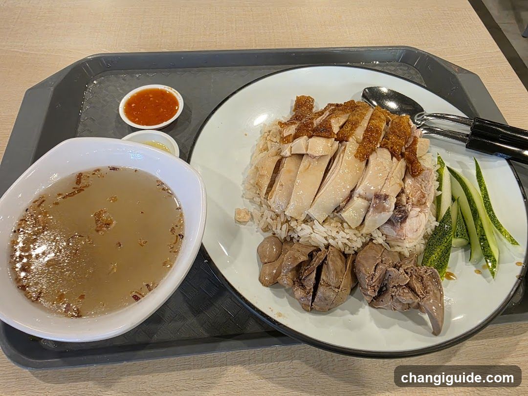 Hainanese Chicken Rice with Soup