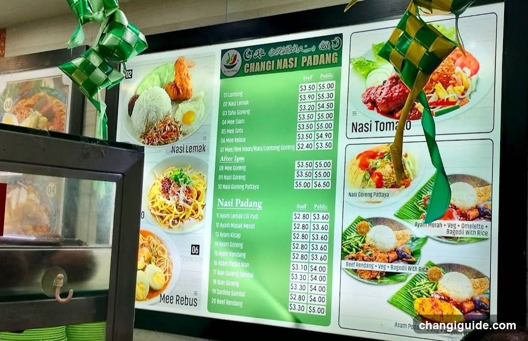 Changi Nasi Padang Menu Board