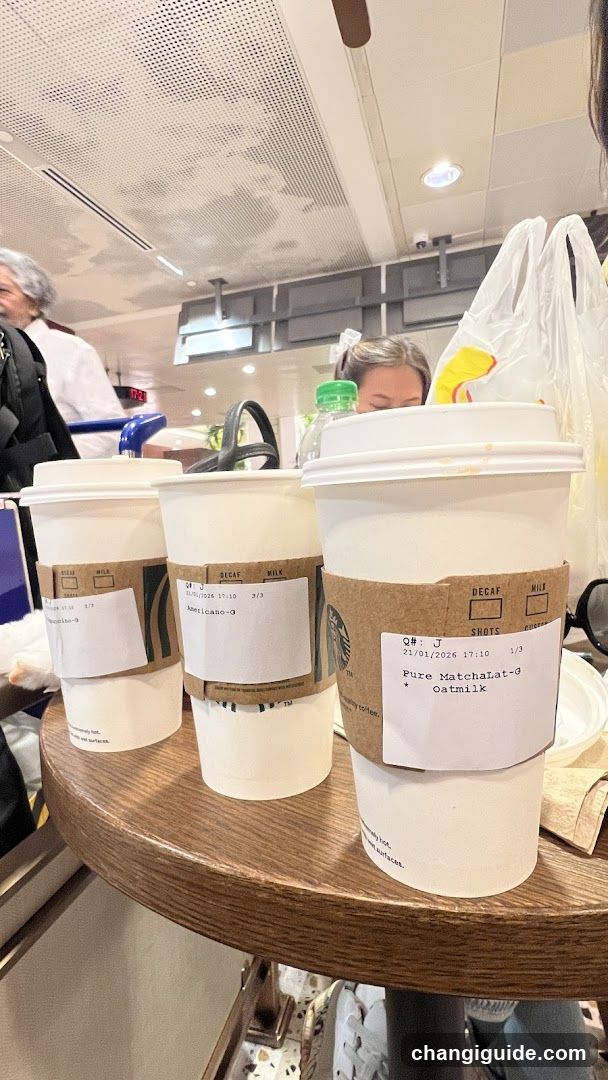Starbucks Coffee Cups on Table