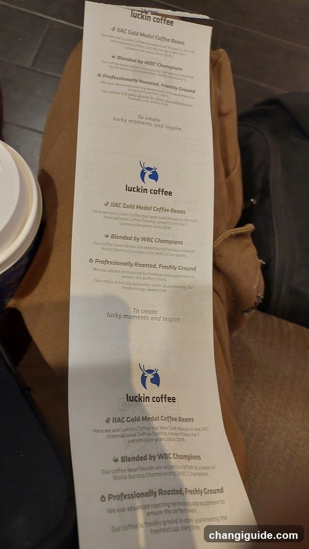 luckin coffee receipt or flyer