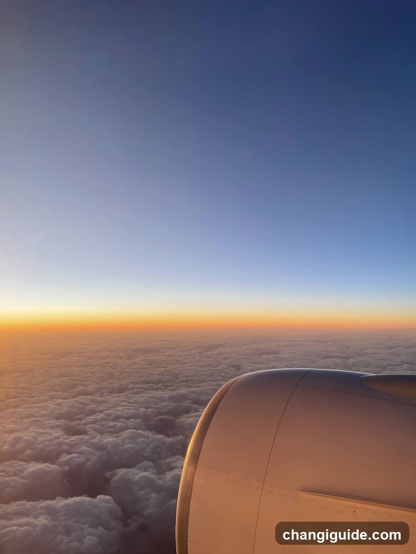 Aerial View of Clouds at Sunset