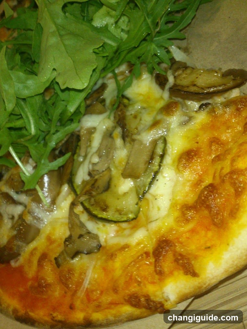 Mushroom and Arugula Pizza