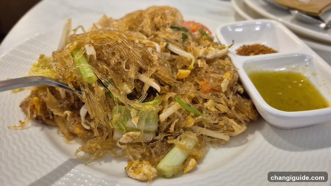 Glass Noodle Stir Fry with Dipping Sauce