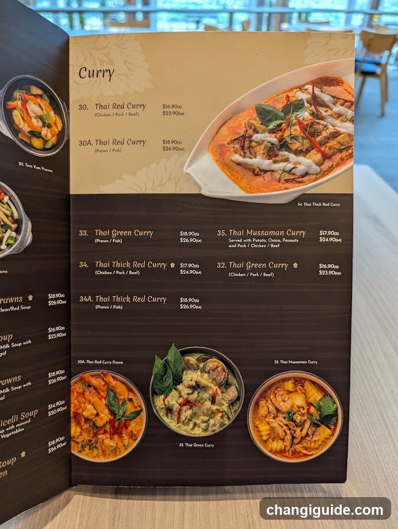 Thai Curry Menu Page