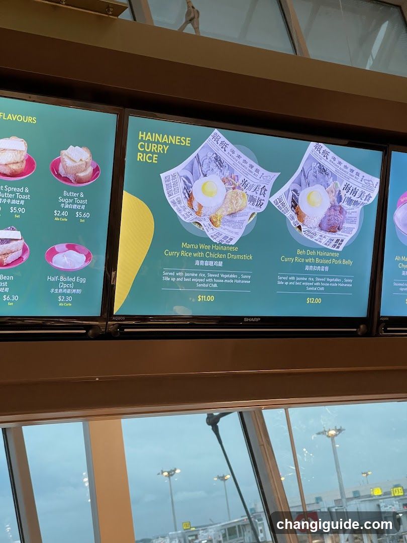 Hainanese Curry Rice Menu Board