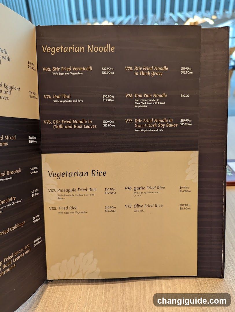 Vegetarian Menu