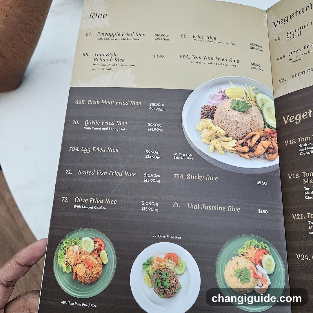 Fried Rice Menu Page