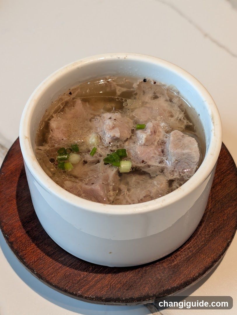 Bowl of Soup with Meat and Scallions
