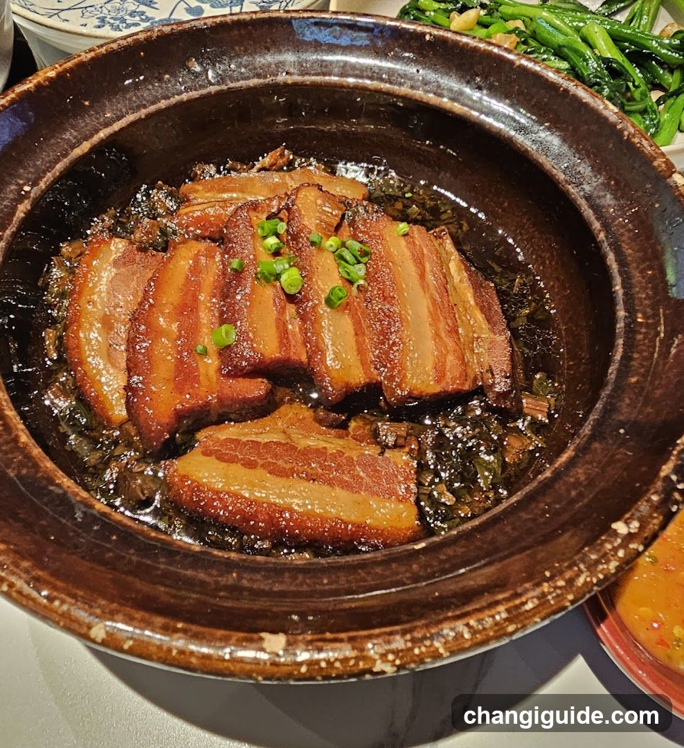 Braised Pork with Preserved Vegetables in Clay Pot