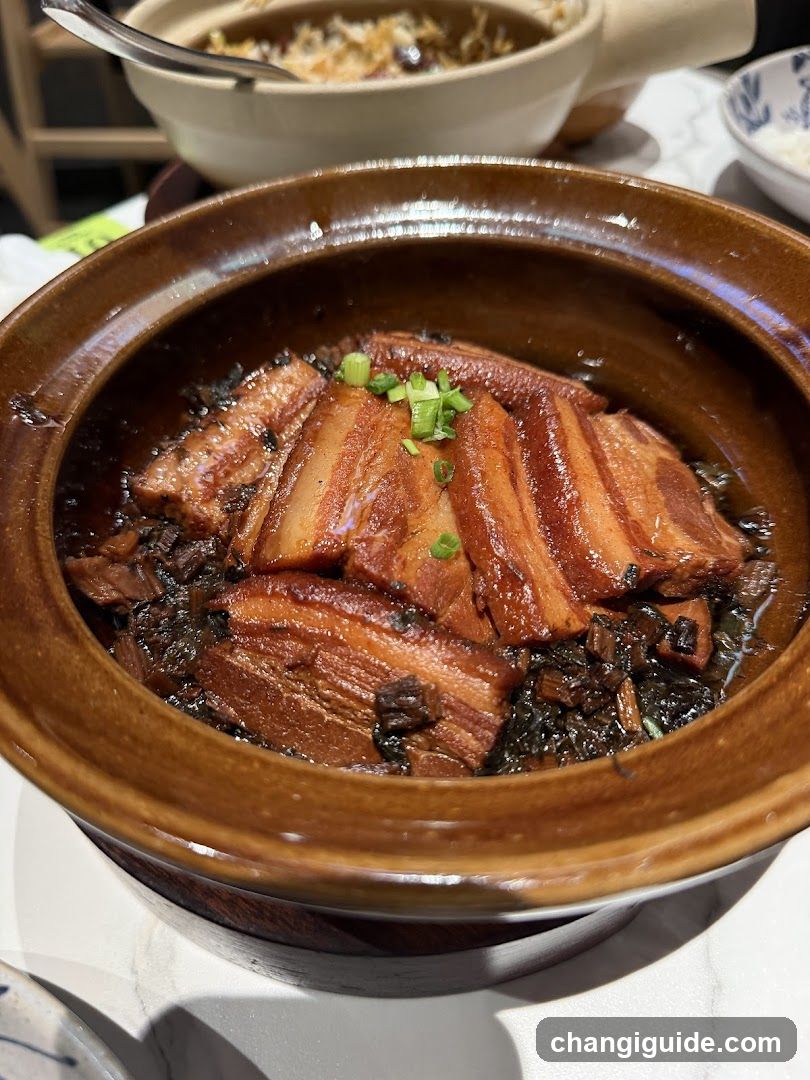 Braised Pork with Preserved Vegetables in Clay Pot