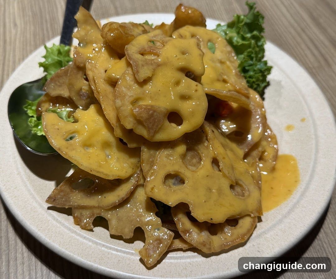 Lotus Root Salad with Cheese Sauce