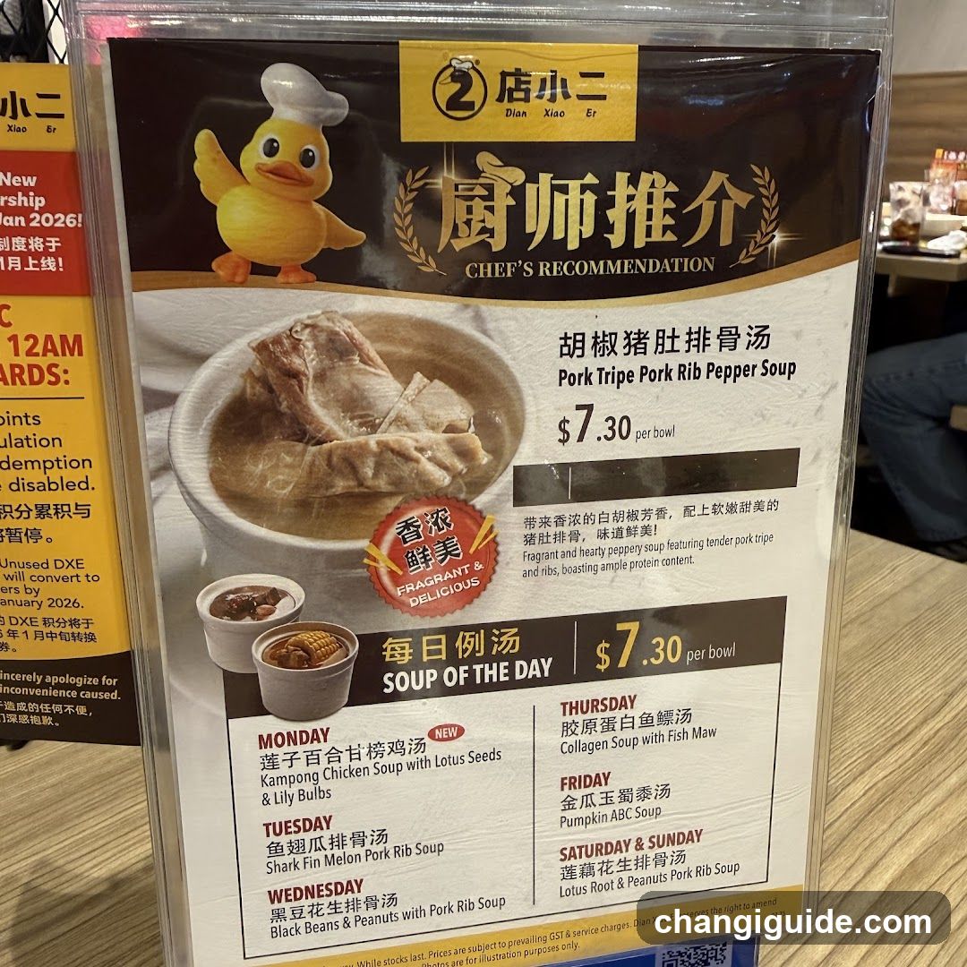 Chef's Recommendation Menu Board