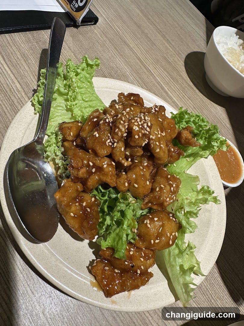 Sesame Chicken with Lettuce