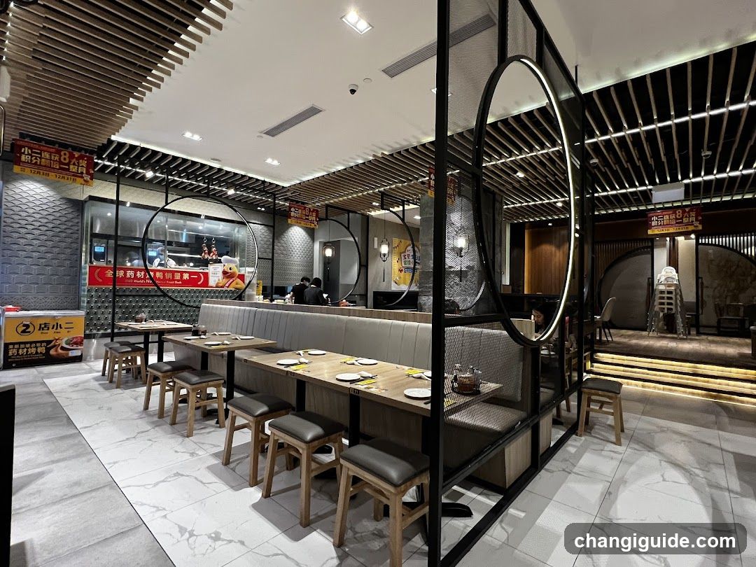 Restaurant Interior with Booth Seating