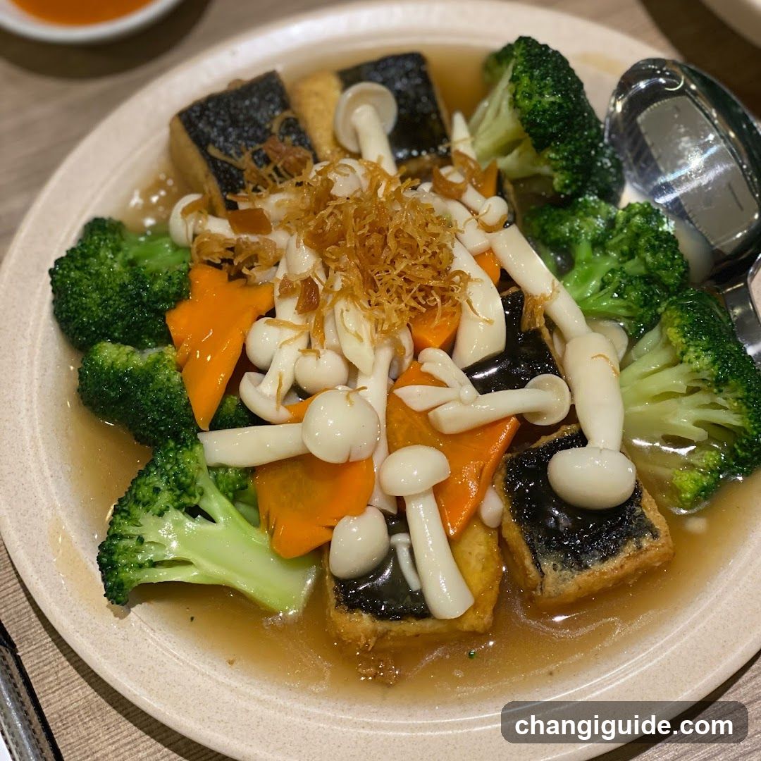 Stir-fried Tofu with Broccoli and Mushrooms