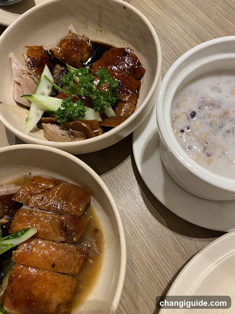 Dish of Roasted Duck with Side Dishes