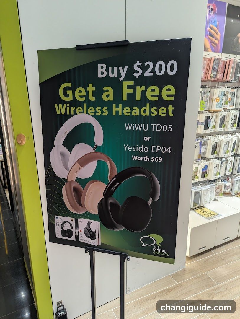Wireless Headset Promotion Sign