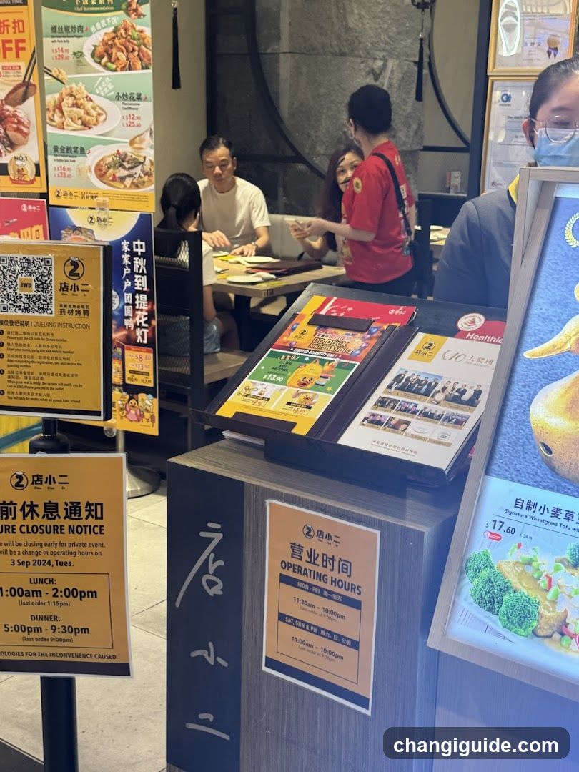 Restaurant Interior and Signage