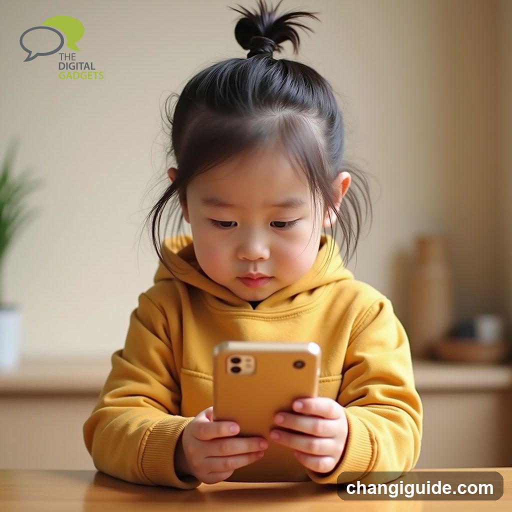 Child Using Smartphone