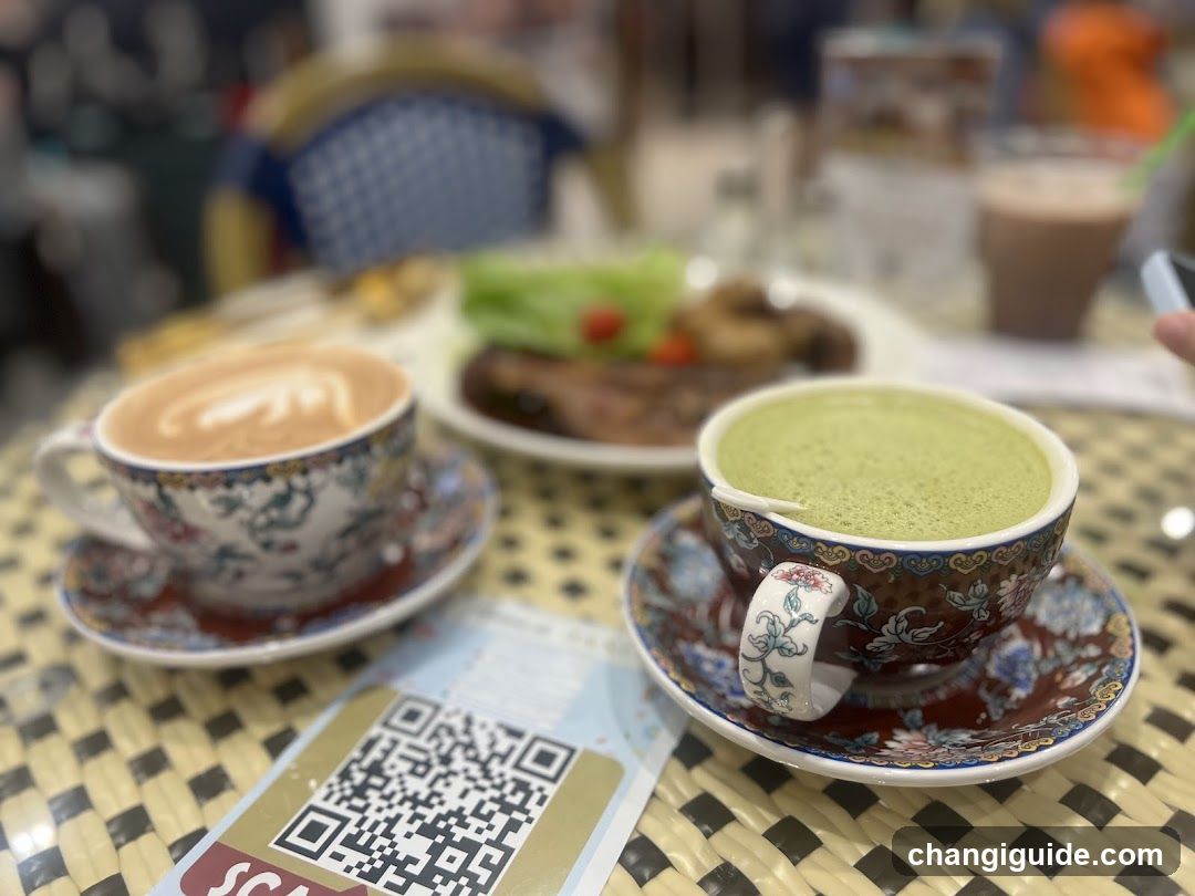 Coffee and Matcha on a Table