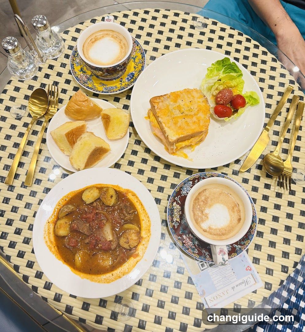 Breakfast Spread on Glass Table