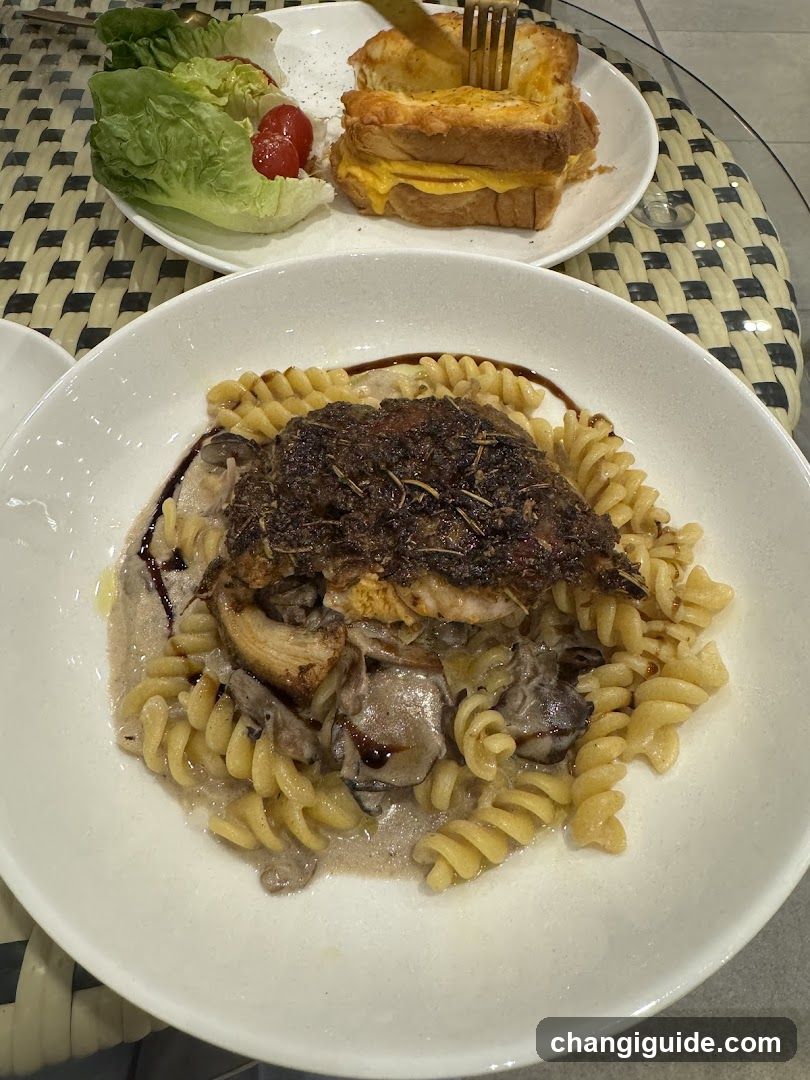 Pasta and Toast Meal