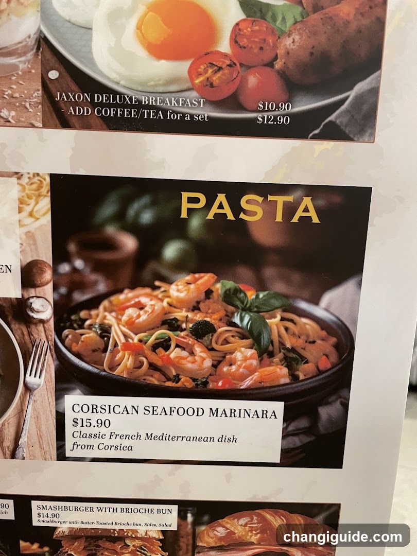 Pasta Menu Page