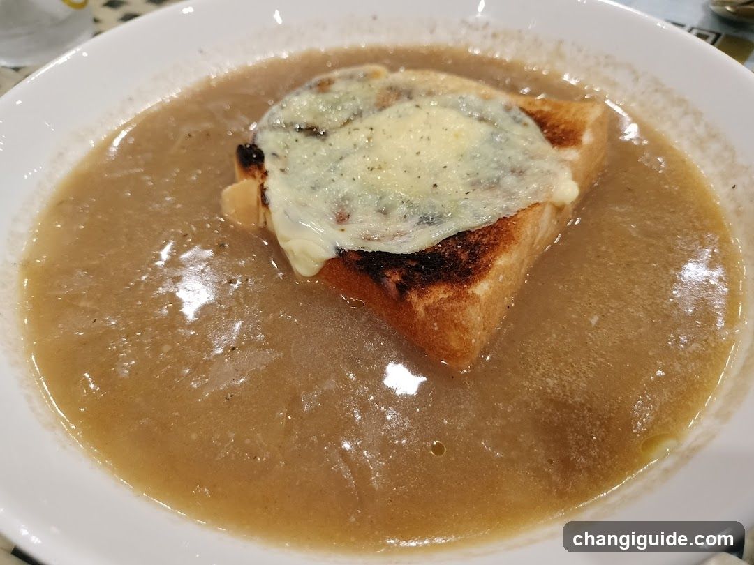 French Onion Soup with Grilled Cheese Crouton