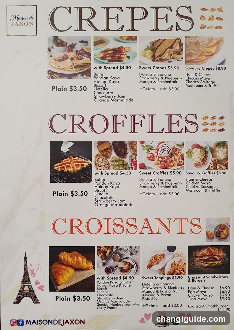 Maison de Jaxon Menu