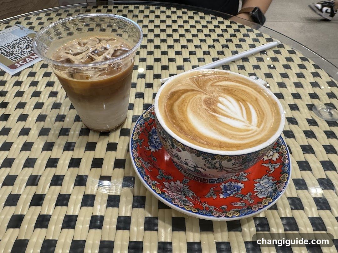 Coffee Drinks on Woven Table