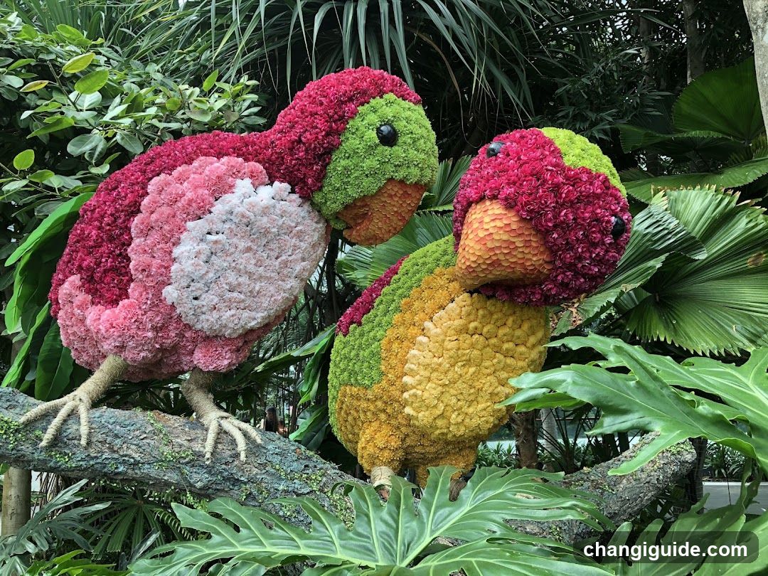 Flower Sculpture of Birds