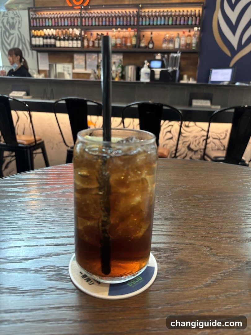 Iced Drink at Bar Interior