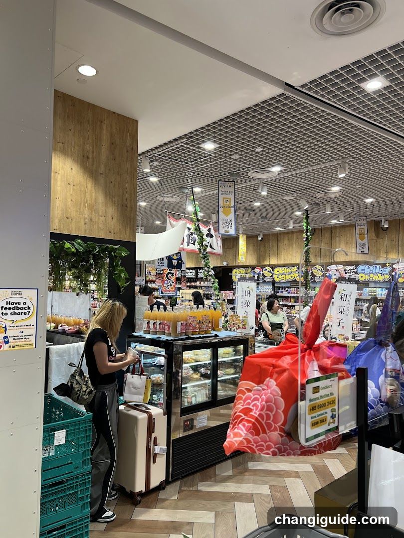 Interior of a Japanese convenience store or supermarket