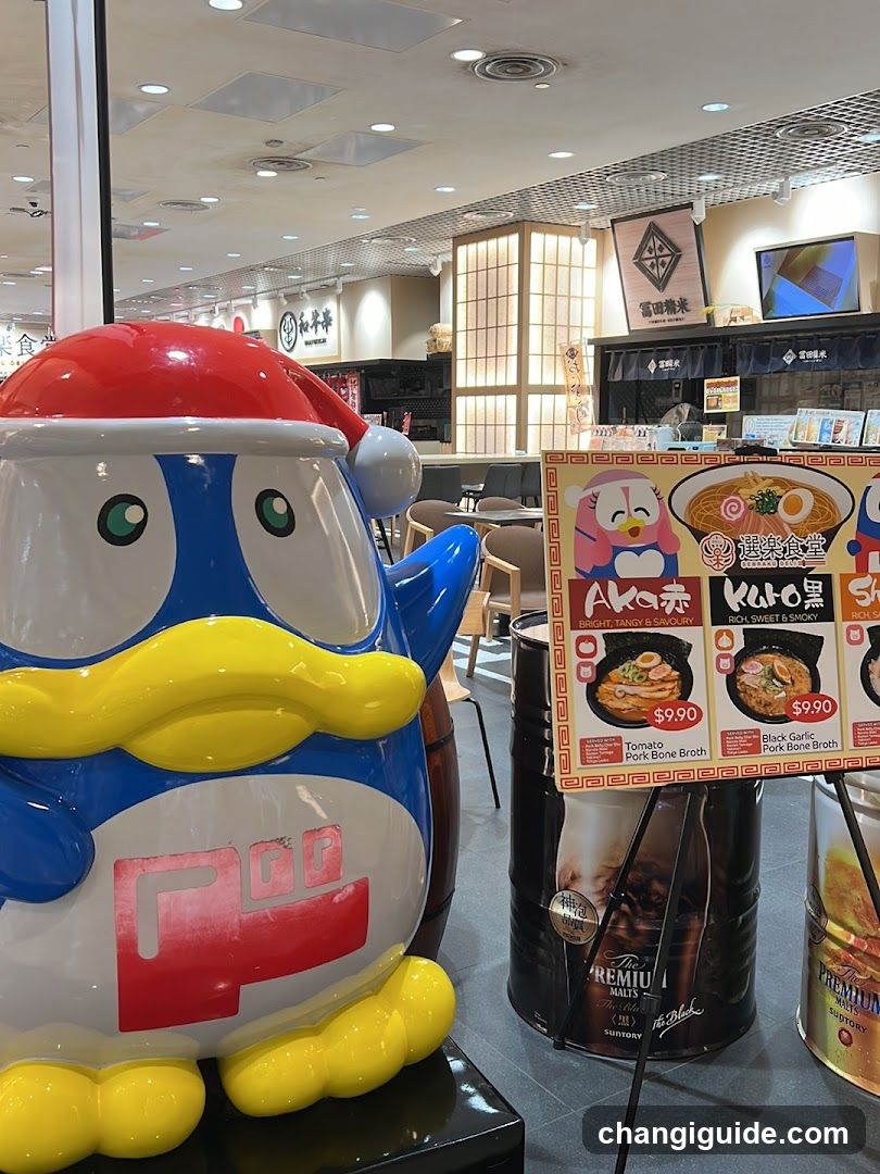 Food Court Interior with Merchandise Display