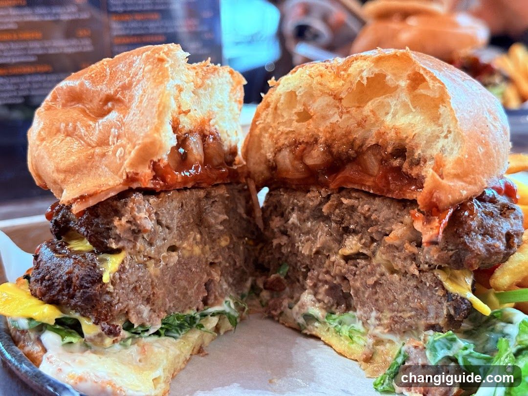 Burger Cut in Half