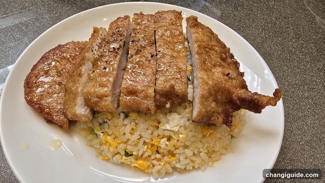 Sliced Fried Chicken with Rice
