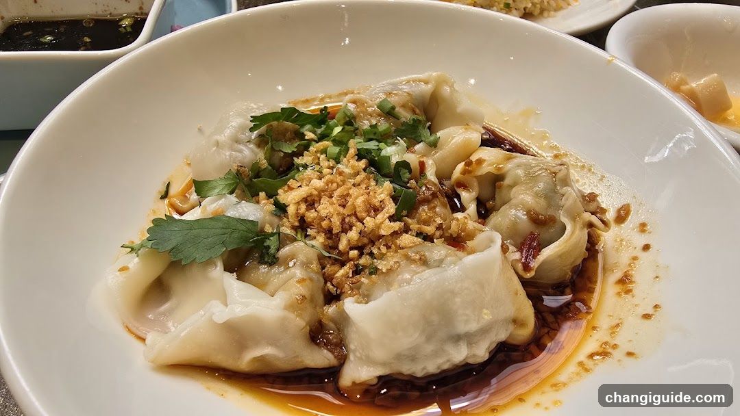 Dumplings with Garlic Sauce