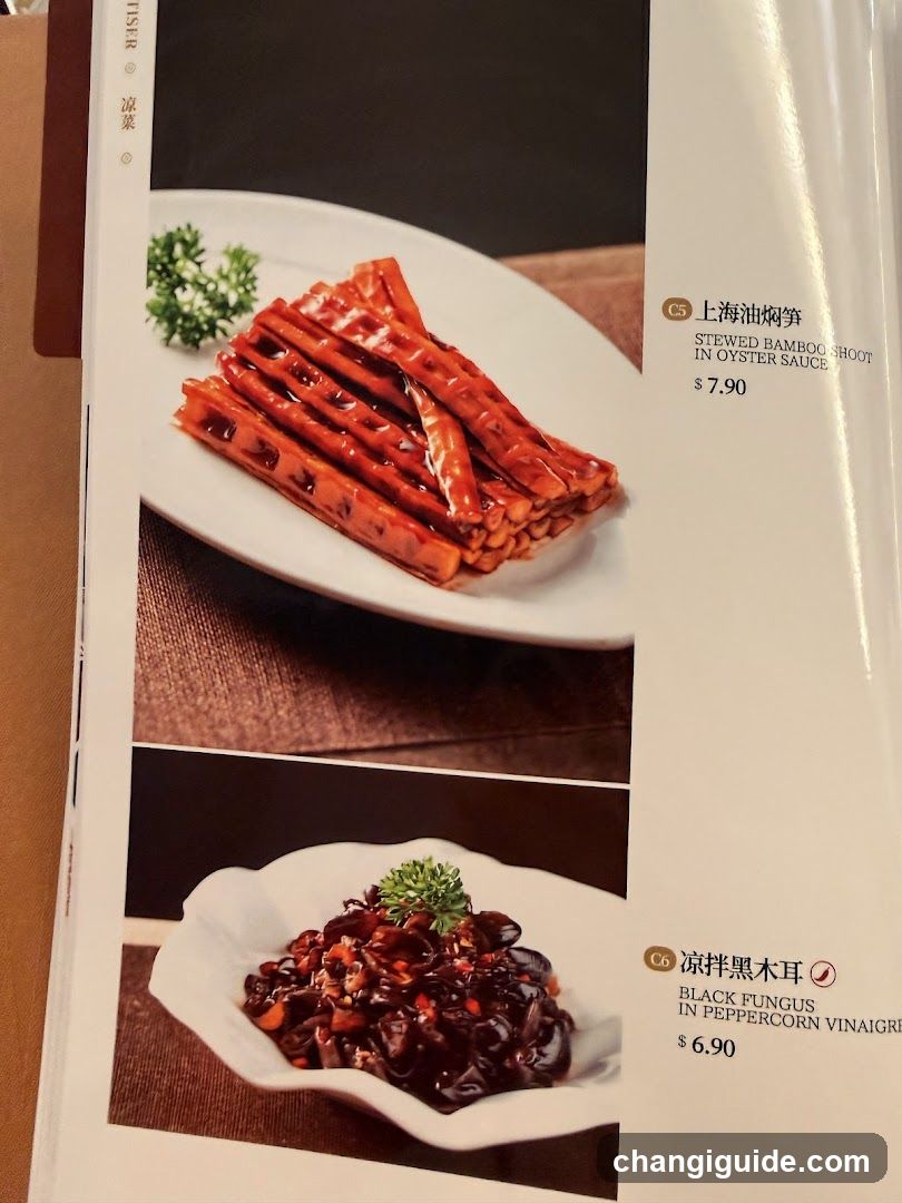 Chinese Cuisine Menu Page