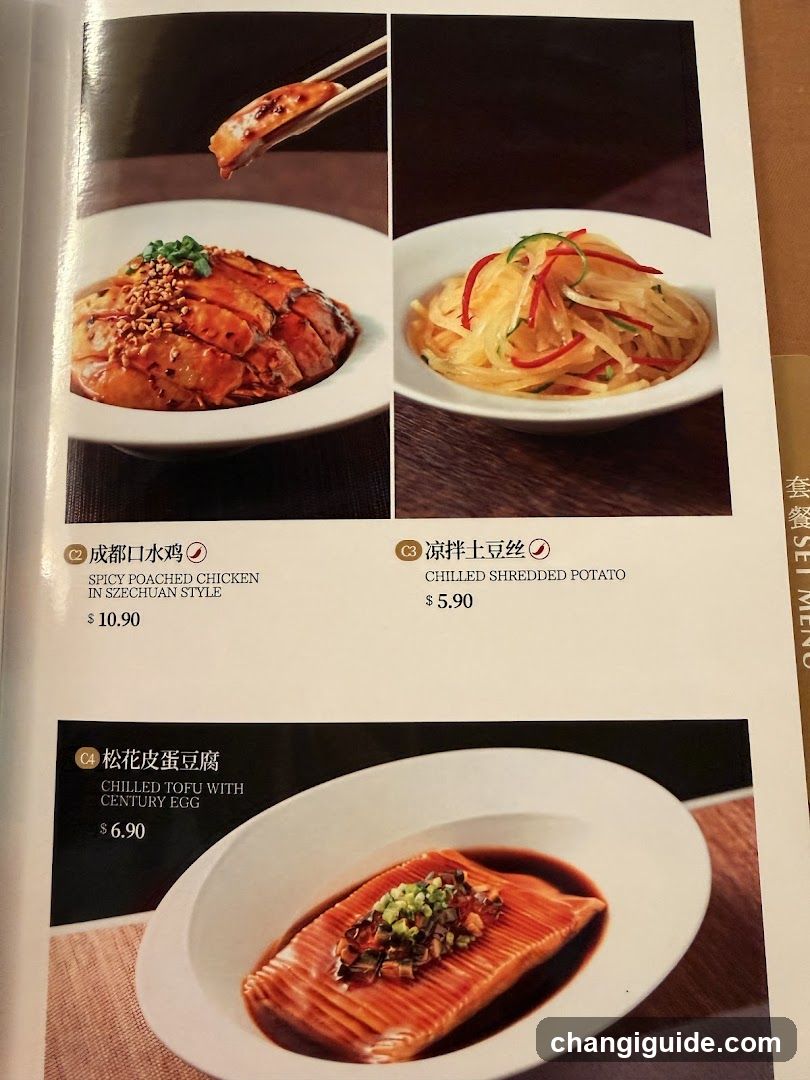 Szechuan Style Menu Page